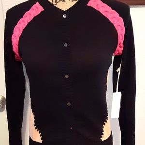 Si-iae shae NY black/ blossom/ mineral cardigan